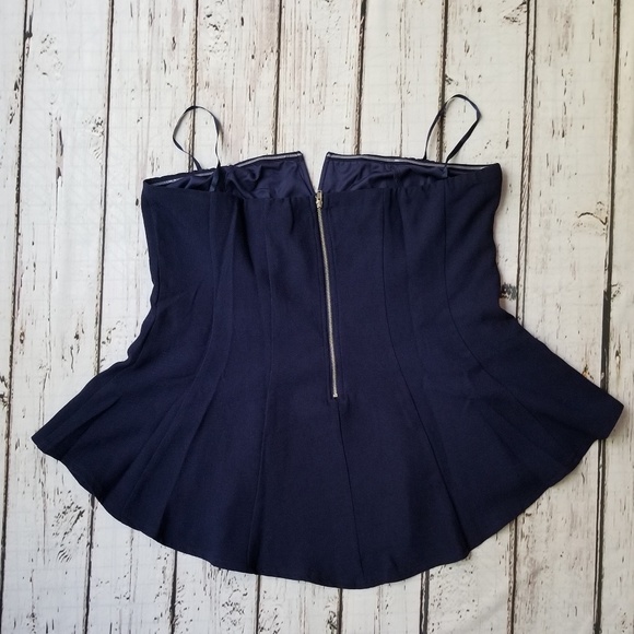 🦋MAKE AN OFFER!🦋Cobalt Navy Strapless Top - Picture 3 of 3